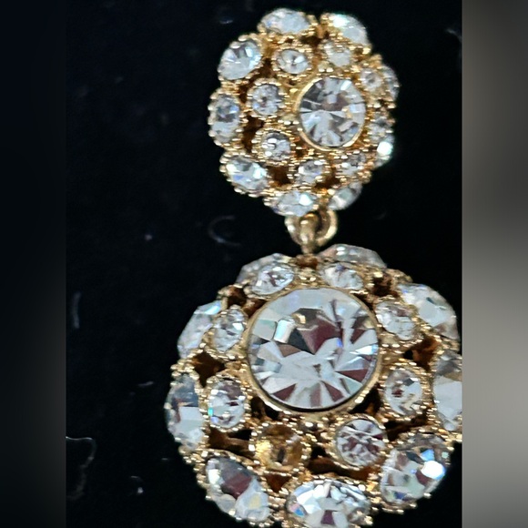 Beautiful Kate Spade, rhinestone and gold earrings - Picture 7 of 12